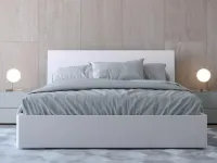 Letto in laccato con contenitore Letto-matrim. mod.colorado con box-cont.-scontato del 30% Giessegi a prezzo scontato