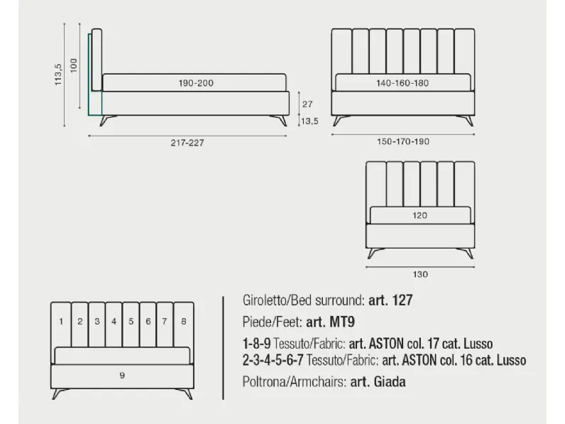 Letto moderno Letto matrimoniale do con contenitore Artigianale scontato 40%