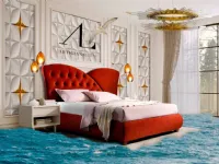 LETTO Letto matrimoniale mod. gabbiano in promo-sconto del 50% Artigiana letti in OFFERTA OUTLET