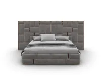 Letto design con giroletto Letto maxi velluto acciaio  Md work a prezzo scontato