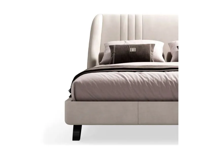 Letto design con giroletto Letto pelle maxi luxury italia Md work a prezzo scontato