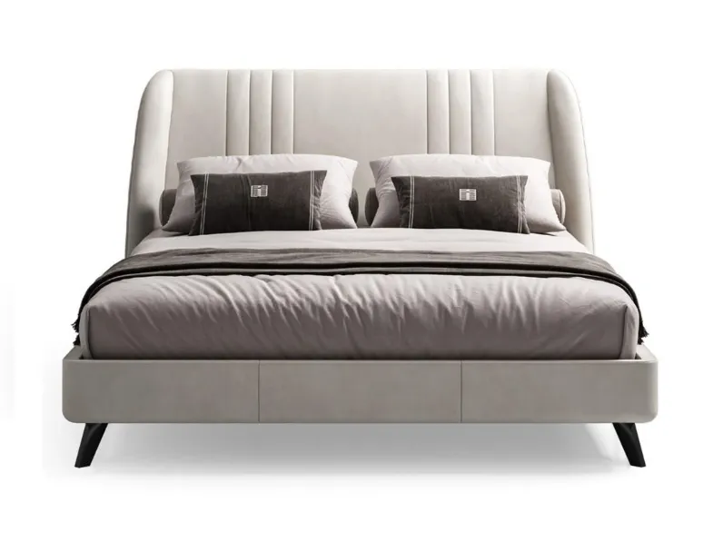Letto design con giroletto Letto pelle maxi luxury italia Md work a prezzo scontato