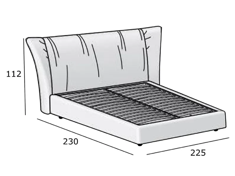 Letto design Marlyn Spagnol salotti scontato 34%