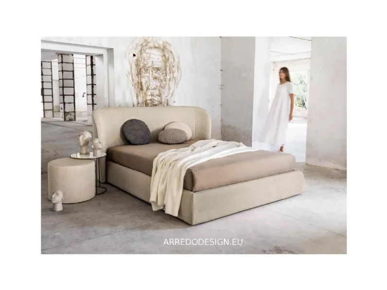 Letto imbottito con contenitore Dior Veneran a prezzo scontato