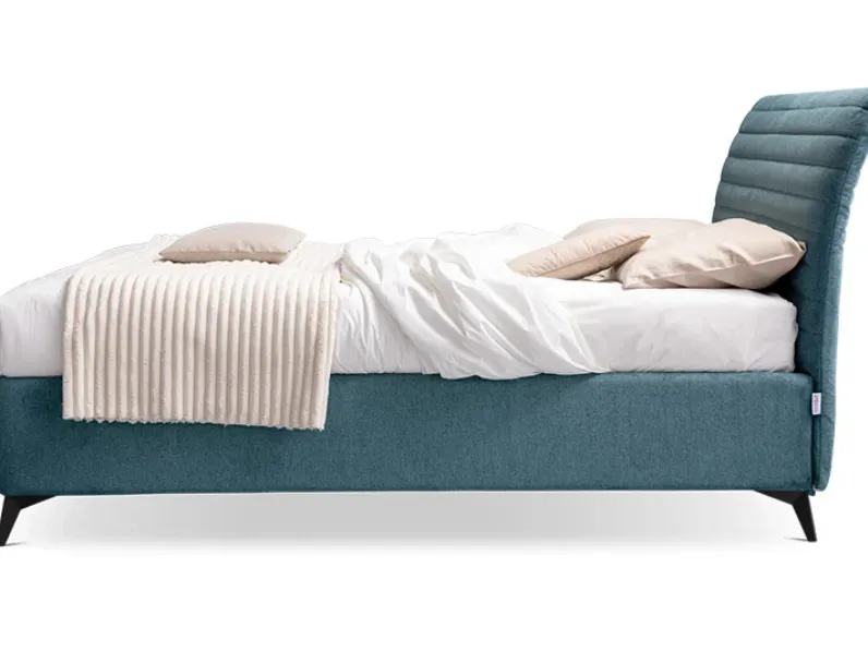 Letto imbottito modello Letto matrimoniale da con contenitore di Artigianale scontato 40%