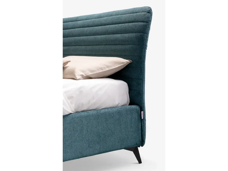 Letto imbottito modello Letto matrimoniale da con contenitore di Artigianale scontato 40%