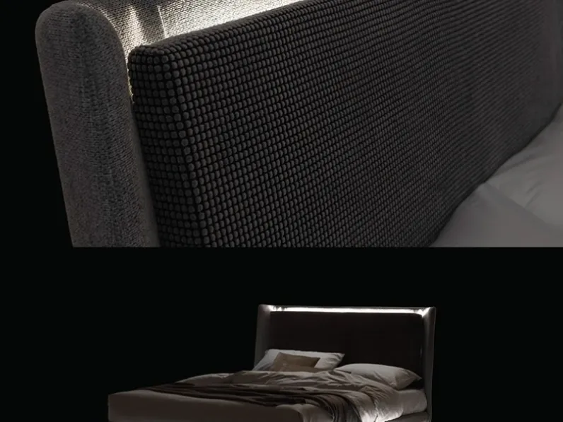 Letto imbottito modello Letto matrimoniale il con contenitore di Artigianale scontato 40%
