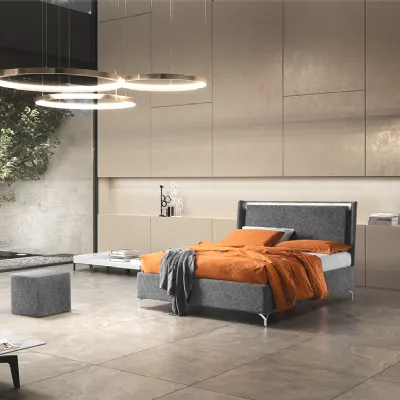 Letto imbottito modello Letto matrimoniale il con contenitore di Artigianale scontato 40%