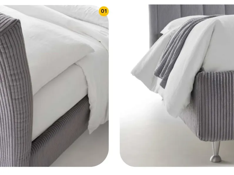 Letto moderno con contenitore Letto matrimoniale manon Hopplà a prezzo ribassato