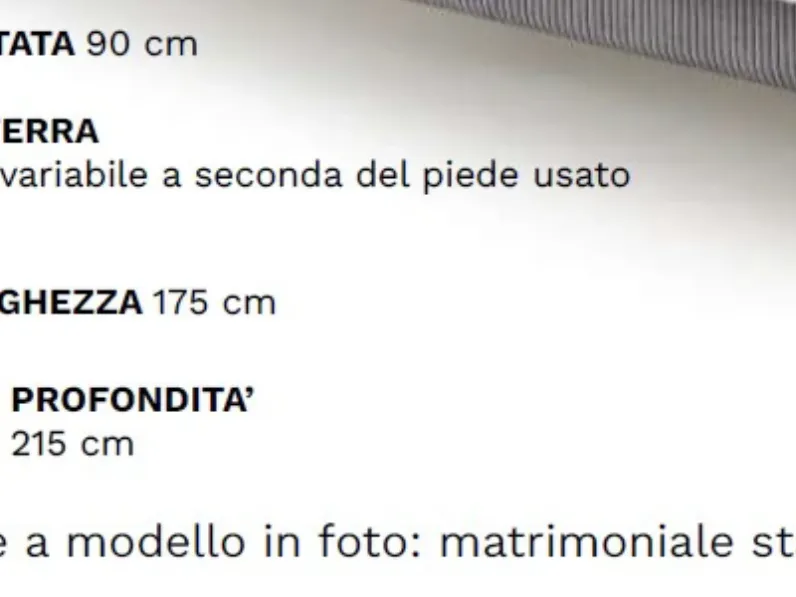 Letto moderno con contenitore Letto matrimoniale manon Hopplà a prezzo ribassato