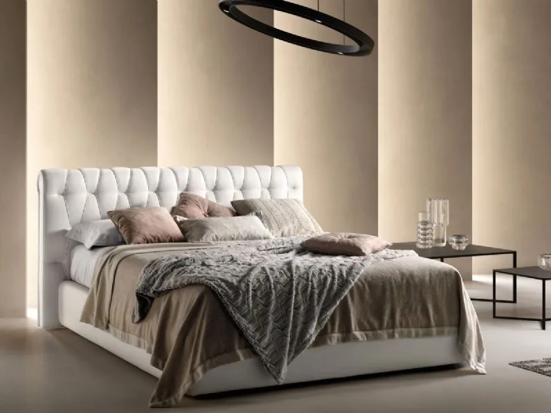 Letto imbottito con contenitore Unique * Samoa a prezzo scontato