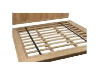 Letto in legno con giroletto Letto etnico teak Outlet etnico a prezzo scontato