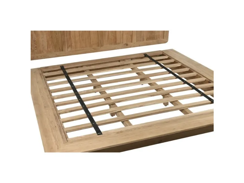 Letto in legno con giroletto Letto etnico teak Outlet etnico a prezzo scontato