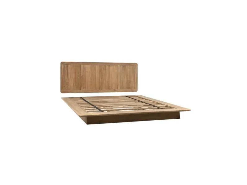 Letto in legno con giroletto Letto etnico teak Outlet etnico a prezzo scontato