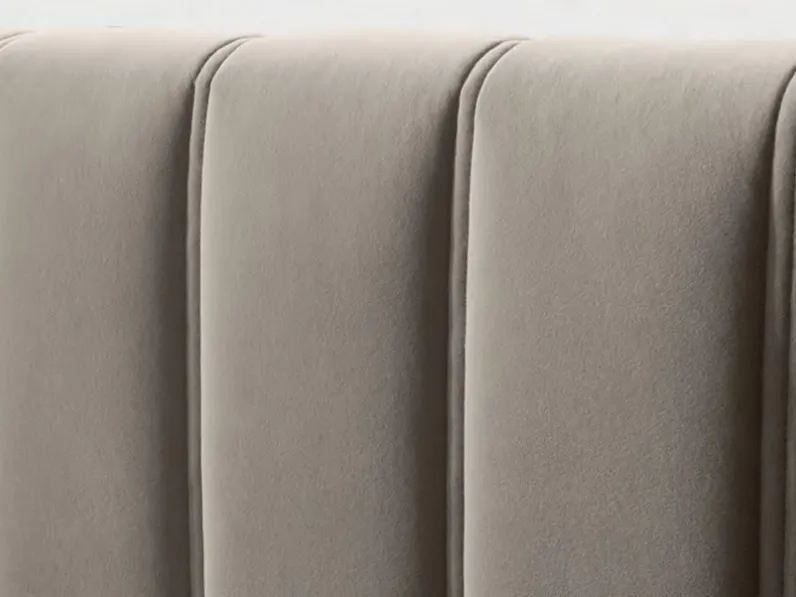 Letto imbottito con giroletto Letto xxl maxi in technonabuk Md work a prezzo ribassato