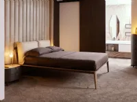 Letto in legno con piedini Aries outlet Diotti.com a prezzo ribassato