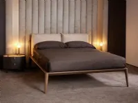 Letto in legno con piedini Aries outlet Diotti.com a prezzo ribassato