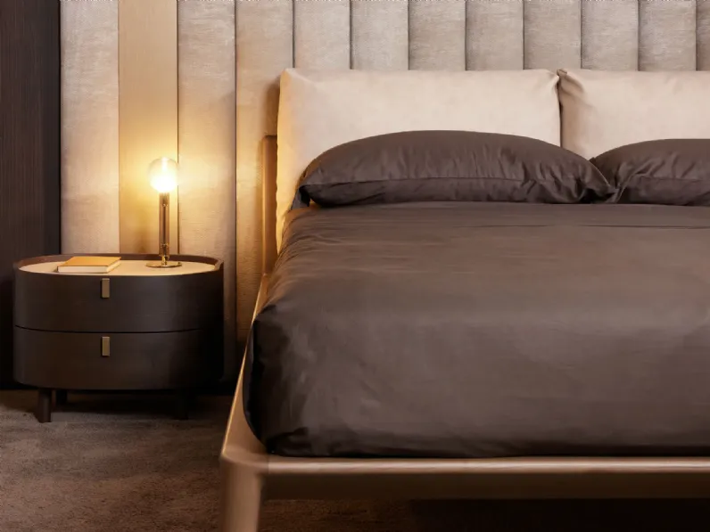 Letto in legno con piedini Aries outlet Diotti.com a prezzo ribassato