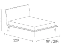 Letto design con piedini Space Dall'agnese a prezzo scontato
