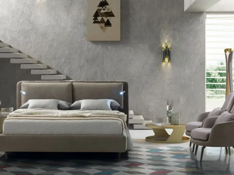 Letto matrimoniale design Cortina Le comfort a prezzo ribassato