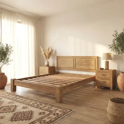 Letto jawa teak riciclato Outlet etnico a PREZZI OUTLET
