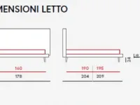 Letto imbottito con piedini Letto imbottito road Mobilificio bellutti a prezzo ribassato