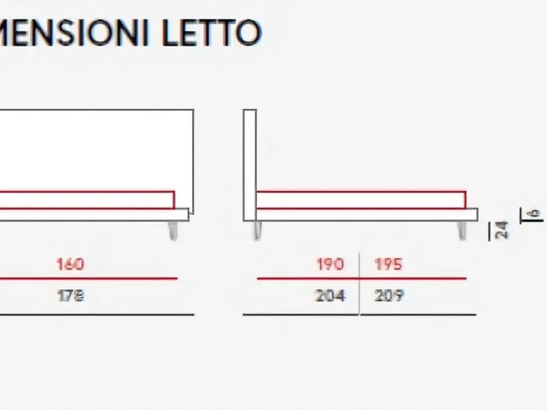 Letto imbottito con piedini Letto imbottito road Mobilificio bellutti a prezzo ribassato