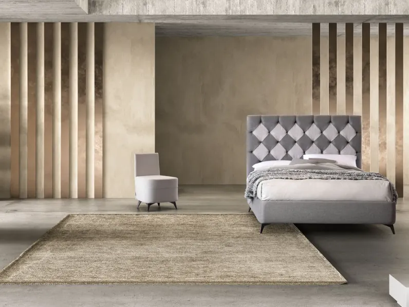 Letto imbottito con contenitore Letto matrimoniale mo con contenitore Artigianale a prezzo ribassato
