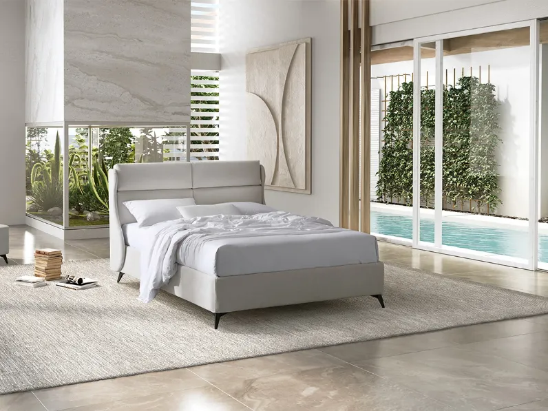 Letto imbottito con contenitore Letto matrimoniale se con contenitore Artigianale a prezzo scontato