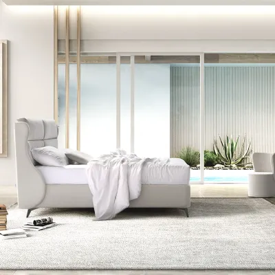 Letto imbottito con contenitore Letto matrimoniale se con contenitore Artigianale a prezzo scontato