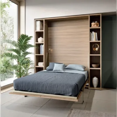 LETTO Letto a scomparsa con libreria Battistella in OFFERTA OUTLET - 20%