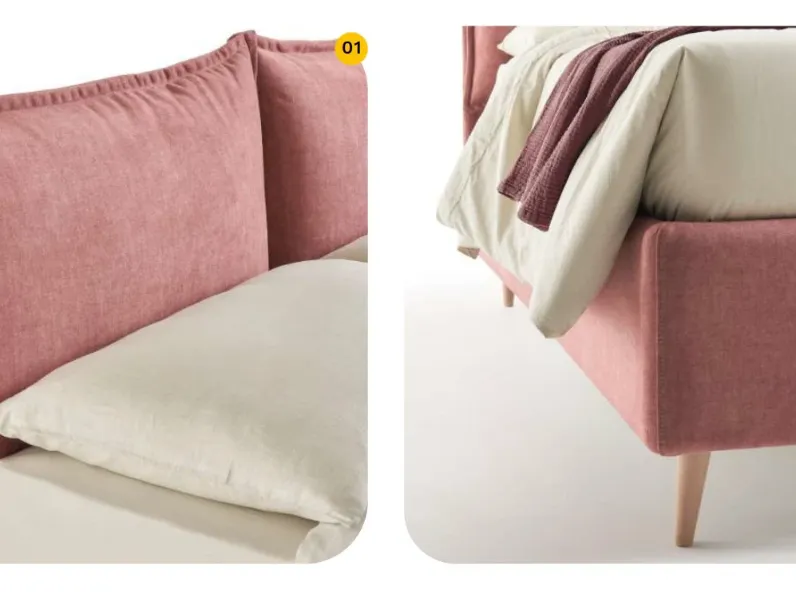 Letto matrimoniale aria di Hopplà scontato del 40%