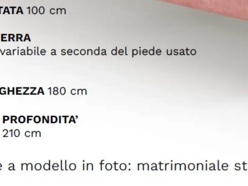 Letto matrimoniale aria di Hopplà scontato del 40%