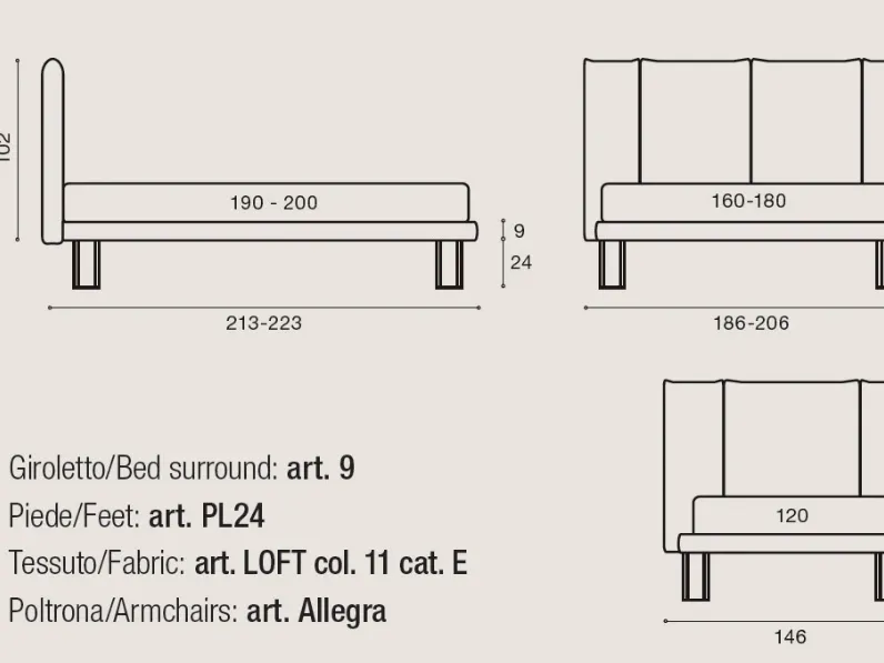 Letto matrimoniale moderno Letto matrimoniale co Artigianale a prezzo scontato