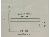 Letto matrimoniale moderno Michelle Ergogreen a prezzo ribassato