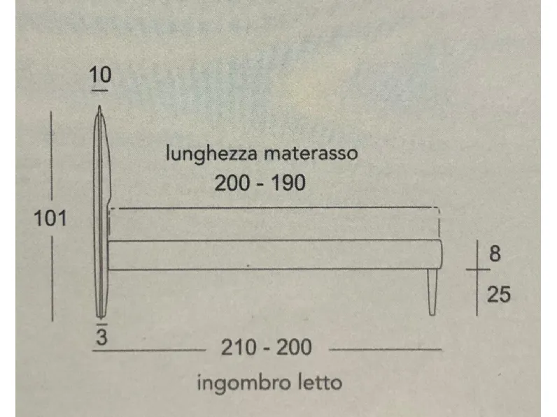Letto matrimoniale moderno Michelle Ergogreen a prezzo ribassato