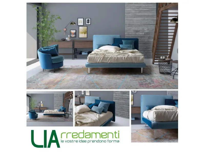 Letto imbottito con piedini Together Le comfort a prezzo ribassato