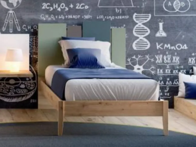 Letto in legno con gambe Mix Zg mobili a prezzo scontato