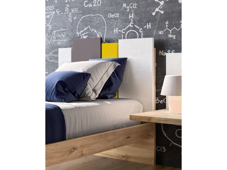 Letto in legno con gambe Mix Zg mobili a prezzo scontato