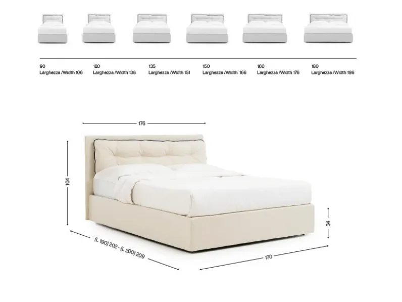 Approfitta dello sconto 40% sul letto mod venere di Artigianale