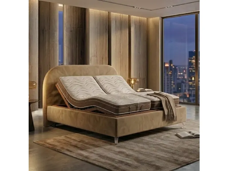 Letto imbottito modello Oro di Collezione esclusiva scontato 50%