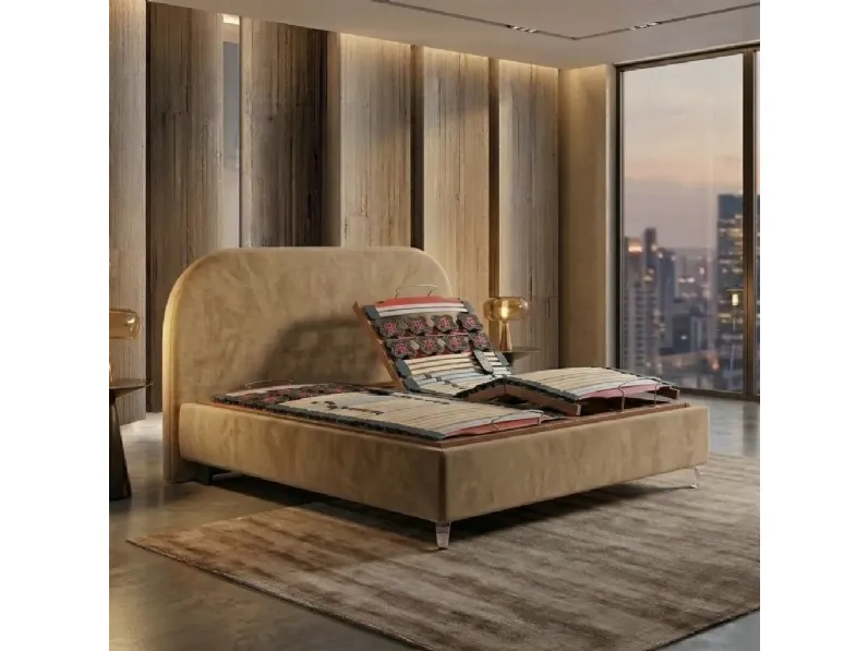Letto imbottito modello Oro di Collezione esclusiva scontato 50%