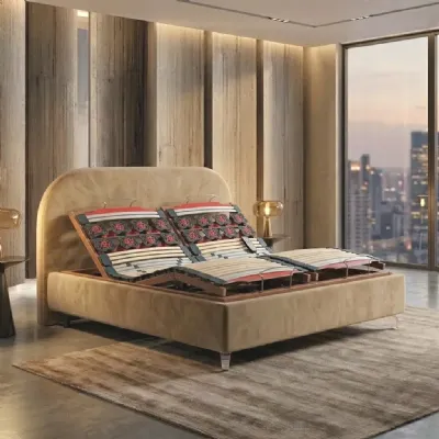 Letto imbottito modello Oro di Collezione esclusiva scontato 50%