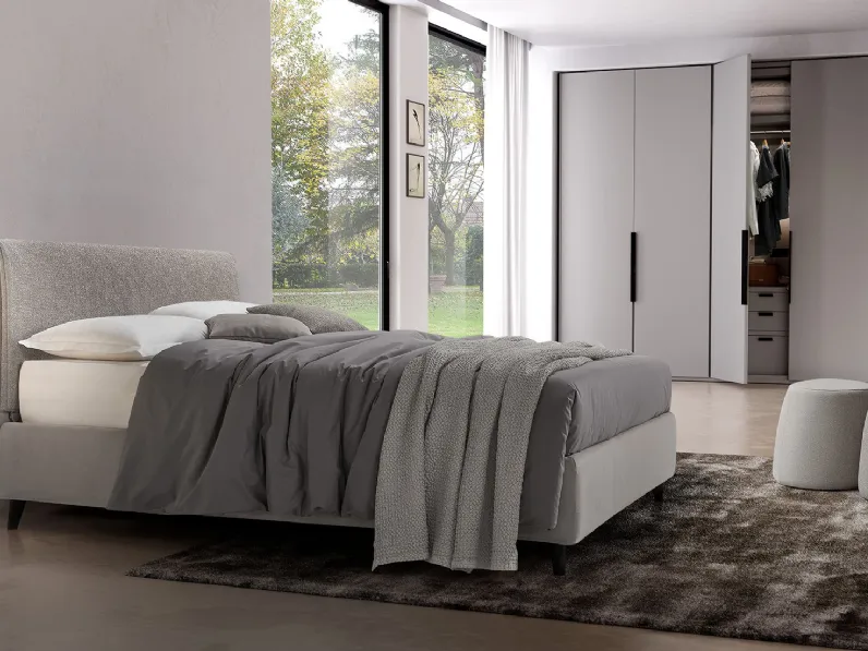 Letto imbottito modello Dioniso di Rosini scontato 30%