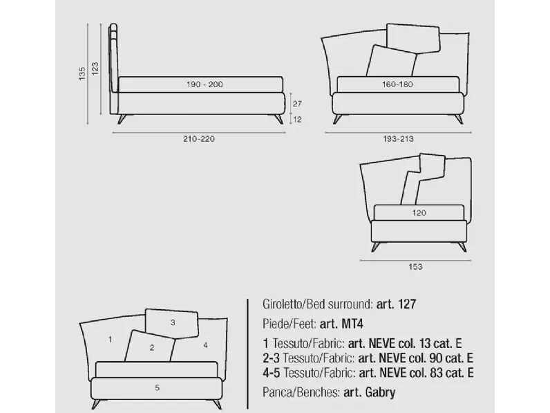 Letto matrimoniale fa con contenitore Artigianale a PREZZI OUTLET