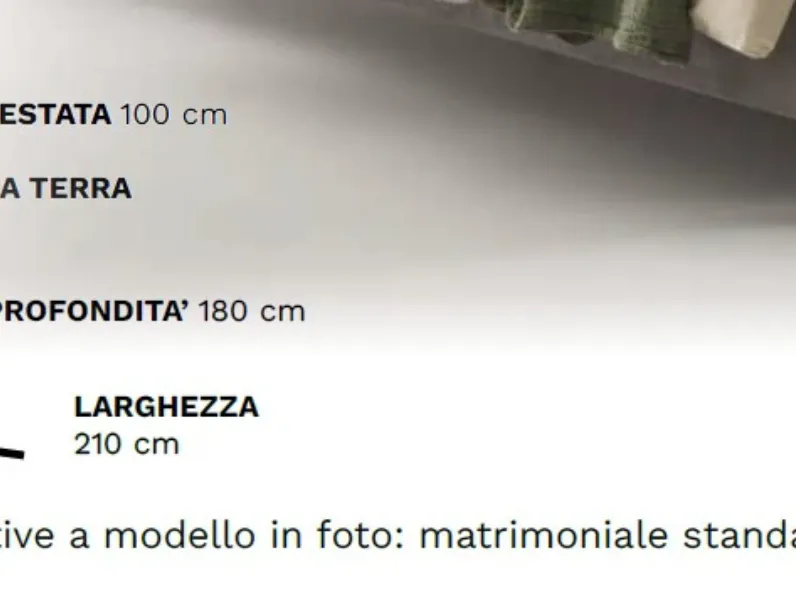 Approfitta dello sconto 40% sul letto matrimoniale mito di Hopplà
