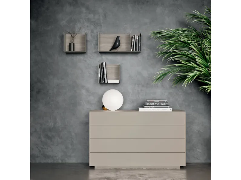 Letto moderno in legno laccato Mottes selection in OFFERTA OUTLET
