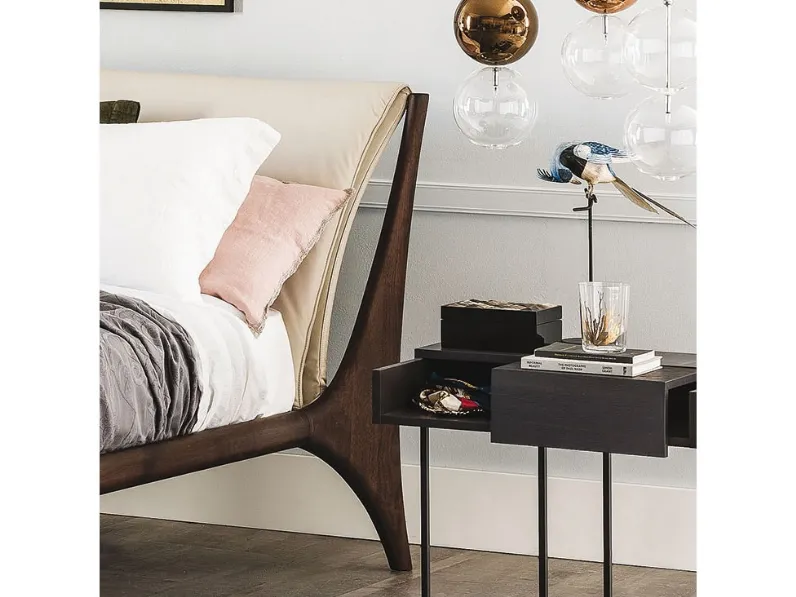 Letto matrimoniale con giroletto Nelson Cattelan italia a prezzo scontato