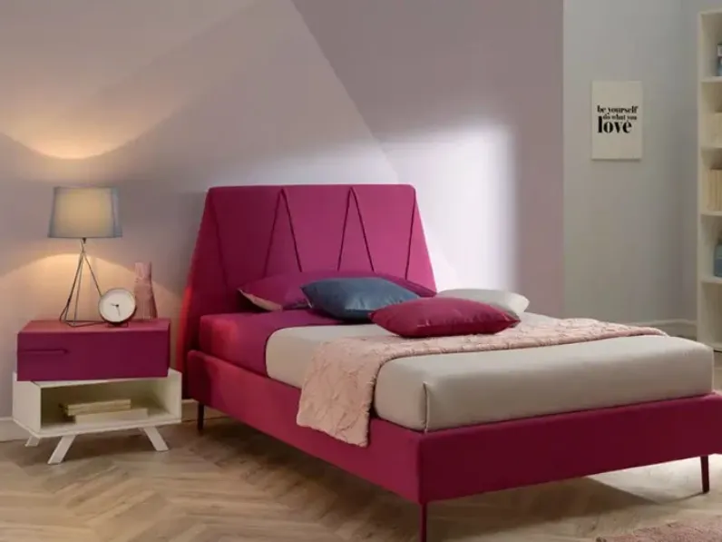 Letto piazza e mezzo con giroletto Peak plus poly  Moretti compact a prezzo scontato