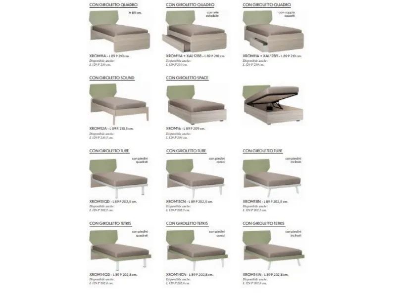 Letto Rombo Zg mobili in OFFERTA OUTLET - 40%